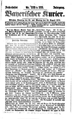 Bayerischer Kurier Sonntag 25. August 1872