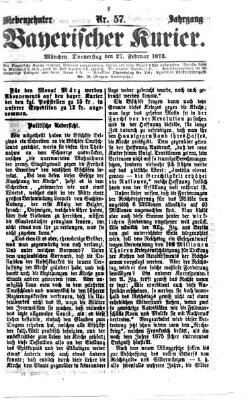 Bayerischer Kurier Donnerstag 27. Februar 1873