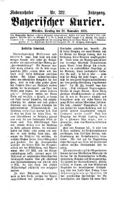 Bayerischer Kurier Samstag 22. November 1873