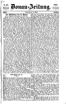 Donau-Zeitung Donnerstag 16. März 1871