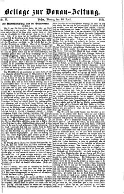 Donau-Zeitung Montag 10. April 1871