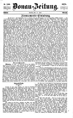 Donau-Zeitung Samstag 17. Juni 1871