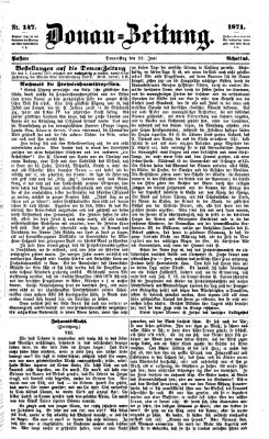Donau-Zeitung Donnerstag 22. Juni 1871