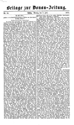 Donau-Zeitung Montag 3. Juli 1871