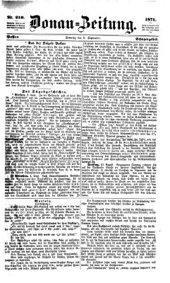 Donau-Zeitung Sonntag 3. September 1871