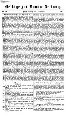 Donau-Zeitung Montag 4. September 1871