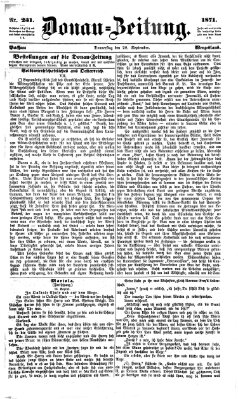 Donau-Zeitung Donnerstag 28. September 1871