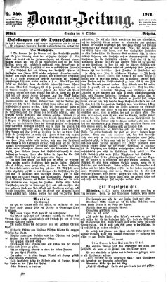 Donau-Zeitung Sonntag 8. Oktober 1871