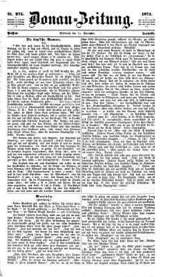 Donau-Zeitung Mittwoch 15. November 1871