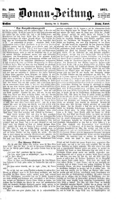 Donau-Zeitung Sonntag 3. Dezember 1871