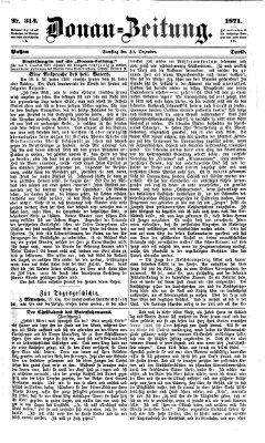 Donau-Zeitung Samstag 30. Dezember 1871