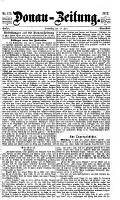 Donau-Zeitung Donnerstag 18. Juli 1872