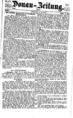 Donau-Zeitung Dienstag 10. September 1872