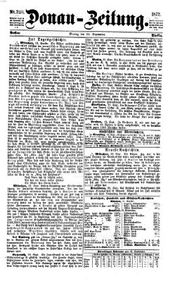 Donau-Zeitung Montag 23. September 1872