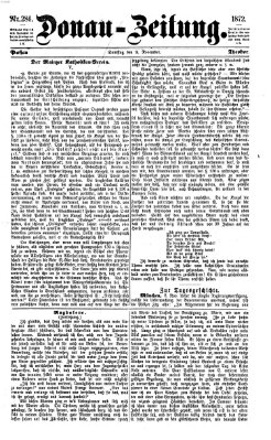 Donau-Zeitung Samstag 9. November 1872