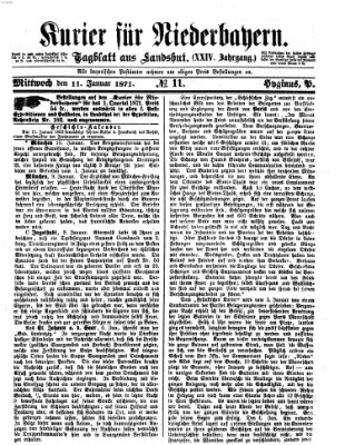 Kurier für Niederbayern Mittwoch 11. Januar 1871