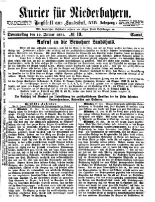 Kurier für Niederbayern Donnerstag 19. Januar 1871