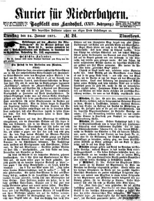 Kurier für Niederbayern Dienstag 24. Januar 1871