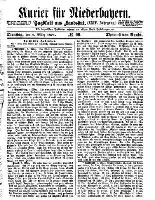 Kurier für Niederbayern Dienstag 7. März 1871