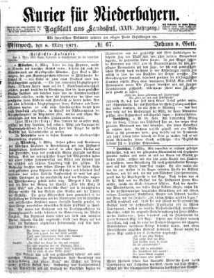 Kurier für Niederbayern Mittwoch 8. März 1871
