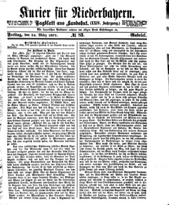 Kurier für Niederbayern Freitag 24. März 1871