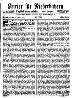 Kurier für Niederbayern Samstag 3. Juni 1871