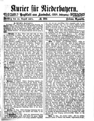 Kurier für Niederbayern Freitag 18. August 1871