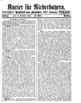 Kurier für Niederbayern Freitag 27. Oktober 1871