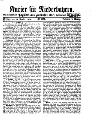 Kurier für Niederbayern Freitag 24. November 1871