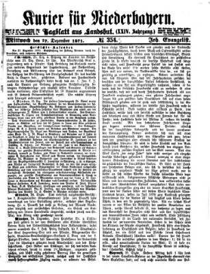 Kurier für Niederbayern Mittwoch 27. Dezember 1871