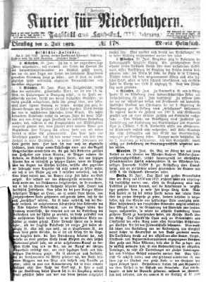 Kurier für Niederbayern Dienstag 2. Juli 1872