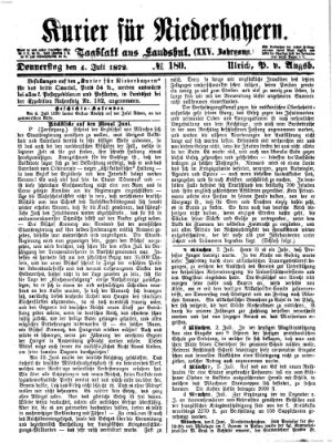 Kurier für Niederbayern Donnerstag 4. Juli 1872