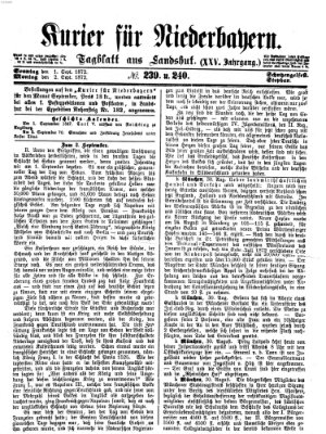 Kurier für Niederbayern Sonntag 1. September 1872