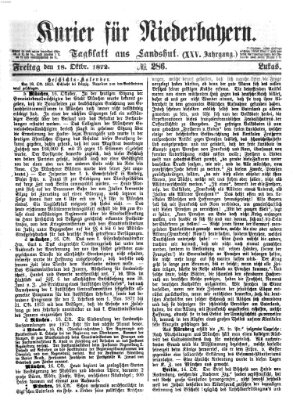 Kurier für Niederbayern Freitag 18. Oktober 1872