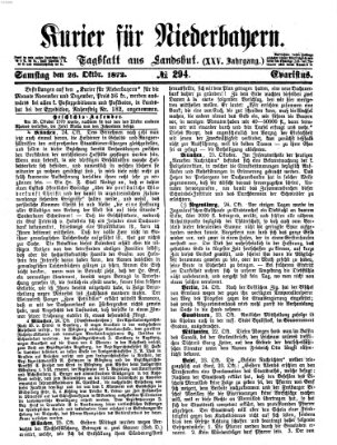 Kurier für Niederbayern Samstag 26. Oktober 1872