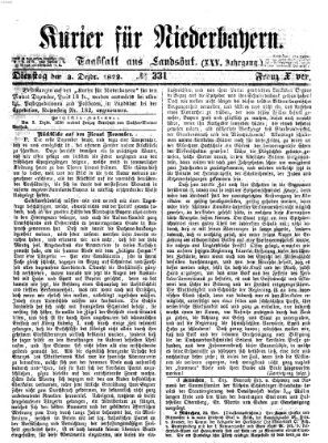 Kurier für Niederbayern Dienstag 3. Dezember 1872