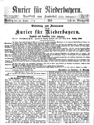 Kurier für Niederbayern Freitag 27. Dezember 1872