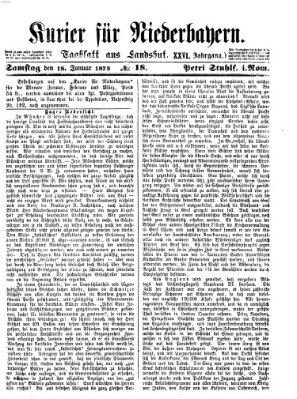 Kurier für Niederbayern Samstag 18. Januar 1873