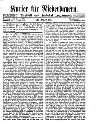 Kurier für Niederbayern Sonntag 26. Januar 1873