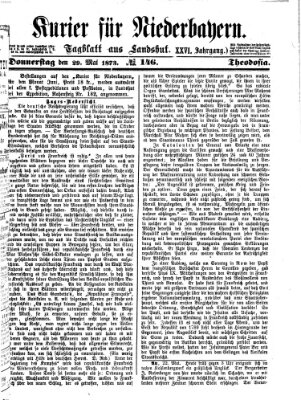 Kurier für Niederbayern Donnerstag 29. Mai 1873