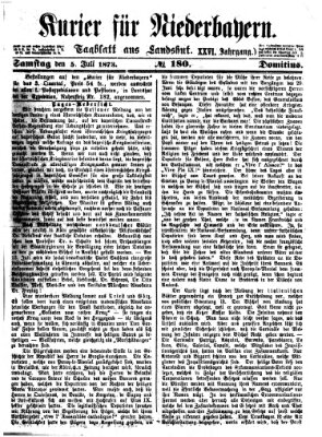 Kurier für Niederbayern Samstag 5. Juli 1873