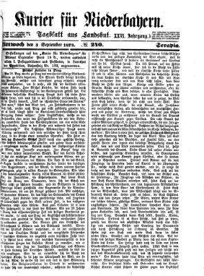 Kurier für Niederbayern Mittwoch 3. September 1873