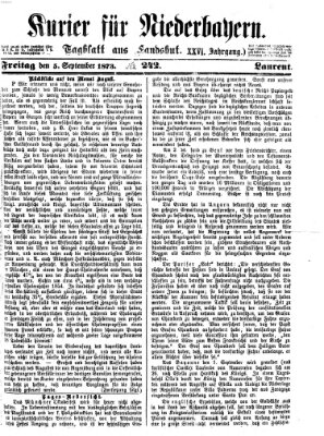 Kurier für Niederbayern Freitag 5. September 1873