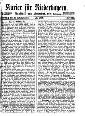 Kurier für Niederbayern Dienstag 21. Oktober 1873