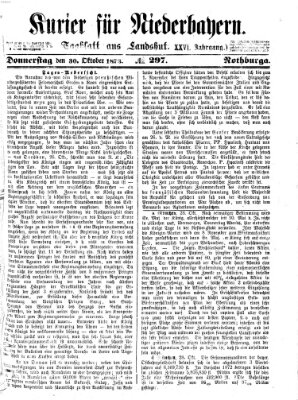 Kurier für Niederbayern Donnerstag 30. Oktober 1873