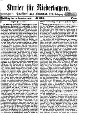 Kurier für Niederbayern Dienstag 18. November 1873