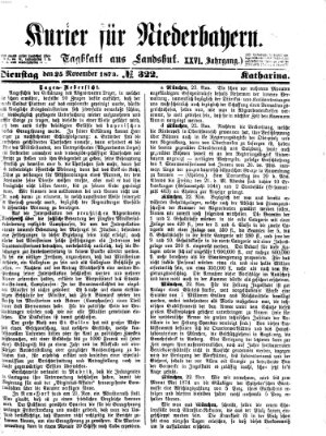 Kurier für Niederbayern Dienstag 25. November 1873