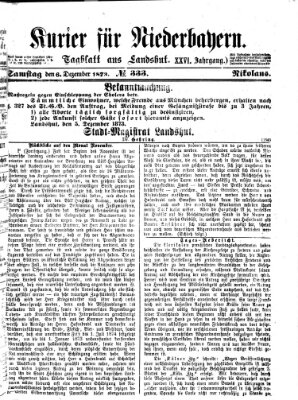 Kurier für Niederbayern Samstag 6. Dezember 1873