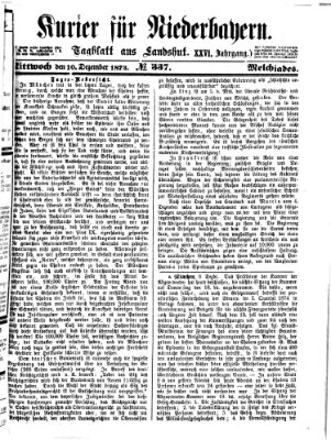 Kurier für Niederbayern Mittwoch 10. Dezember 1873