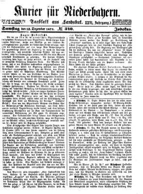 Kurier für Niederbayern Samstag 13. Dezember 1873